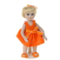 Кукла коллекционная "Лерочка в оранжевом платье"