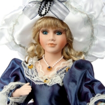 Кукла коллекционная "Фаина в синем платье"